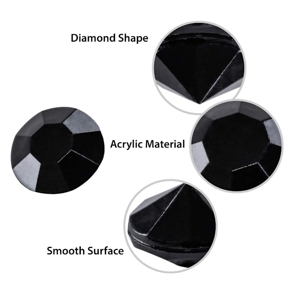 DIY Konstdekoration Kräver Lim, Glasstenar Hög Lyster 3Mm, Nagelkonst Mini Strass för Hantverksprojekt, Heminredning, Bröllop, Etc., 2000St