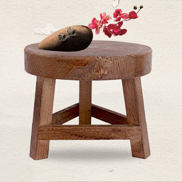 7 tum mini träpall, displayställ, blomkruka kolumn, mini suckulent eller bonsai pall för inomhus- och utomhusdekoration