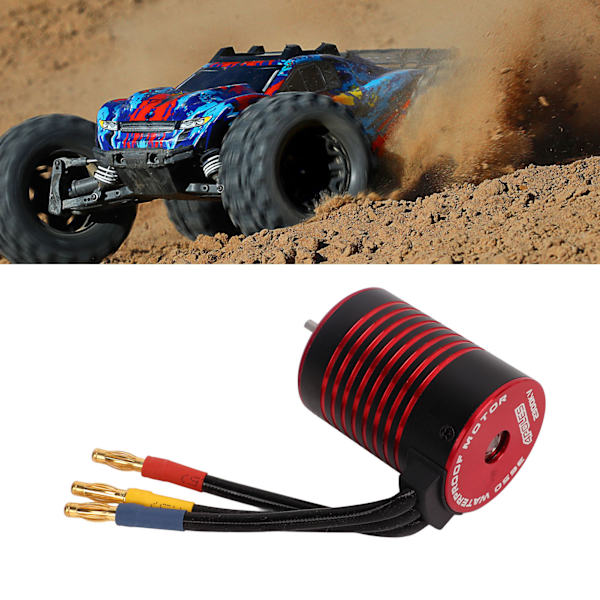 Borstlös motor professionell hög vridmoment vattentät 3650 RC borstlös motor för 1/10 1/8 RC bil 2300KV
