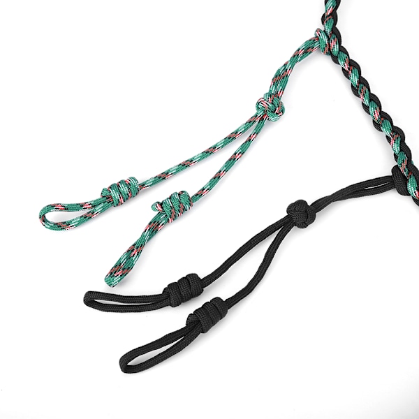 Utomhus jakttillbehör Anka samtal snöre Paracord stickning halsband Vildfågel visselpipa slinga (svart kamouflage grön)