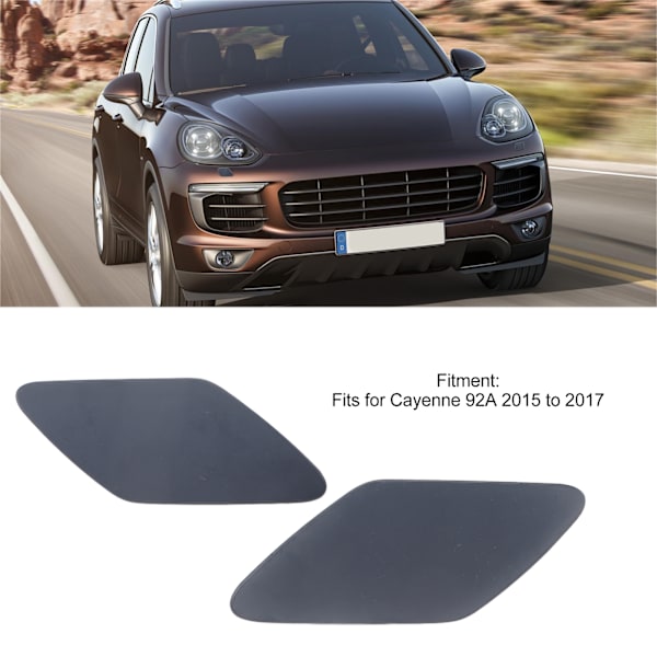Par av Strålkastarspolare Munstycks Lock 95850533300 Strålkastarspolarlock för Cayenne 92A 2015 till 2017