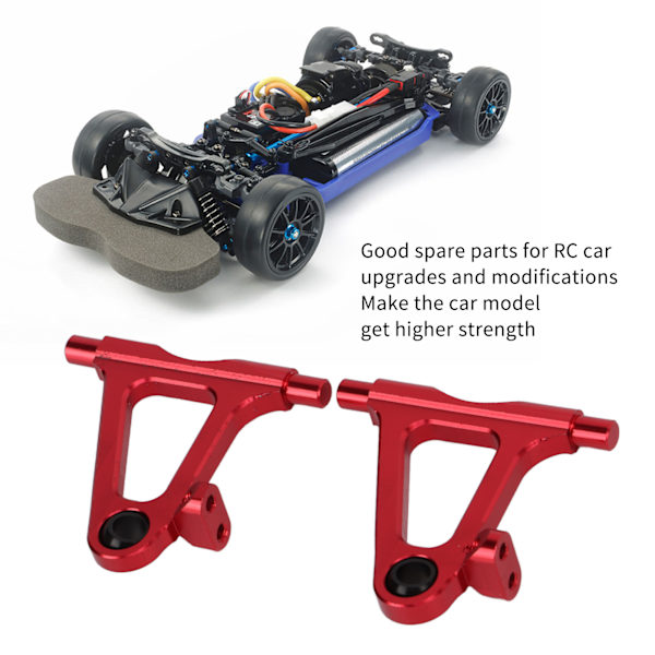 Metall Front Nedre Upphängningsarmar Svingarm för Tamiya TT02 1/10 RC Bil Uppgraderingsdelar Röd