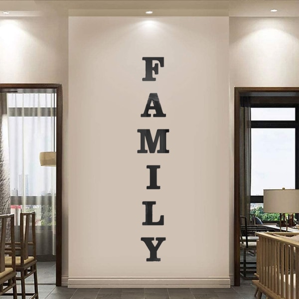 3D wallsticker med självhäftande självhäftande, svart