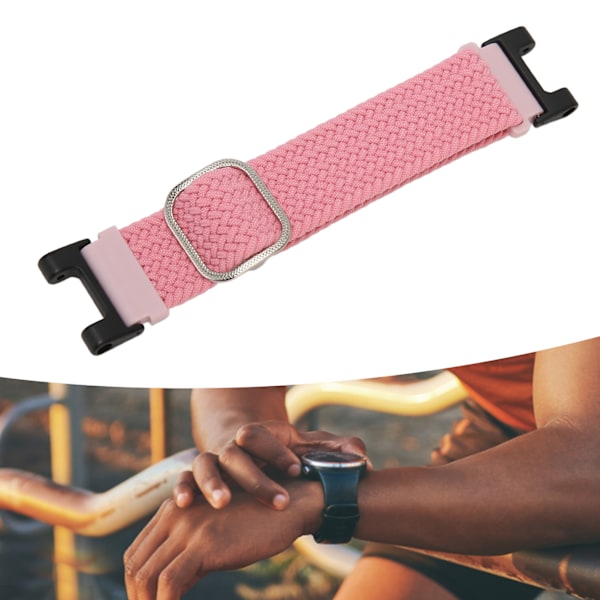 Smartwatch Justerbar Nylon Flätad Band Sport Andningsbar Rem Armband Rem för Amazfit T Rex Rosa