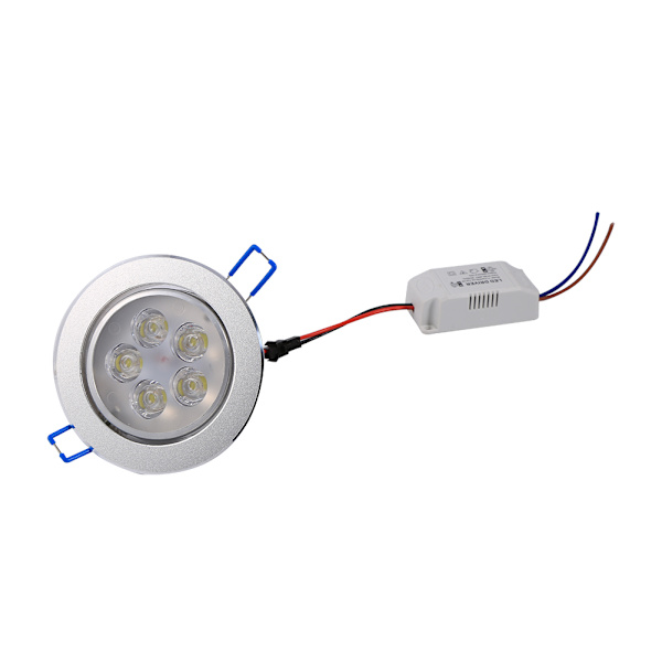5W LED-infälld downlight belysningsarmatur lampa kontor varmvit ringradiator