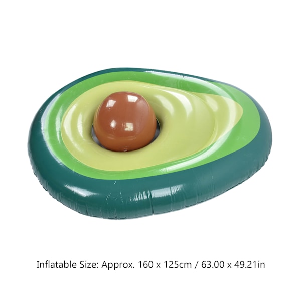 Avocado Pool Float PVC Uppblåsbar Pool Flotte Lounger Strand Flytande Festleksaker med Boll