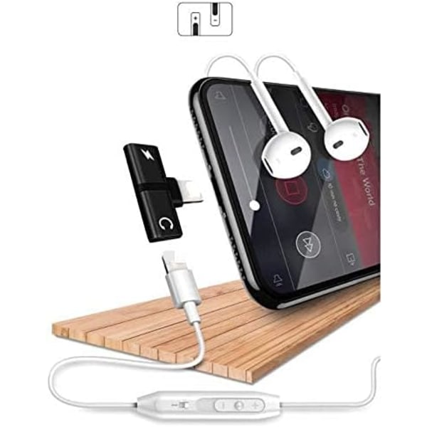 Apple MFi-certifierad Lightning Hörlursadapter, Innovativ Trådlös Design för Spel &amp; Videovisning, Multifunktionell för Mångsidig Användning,