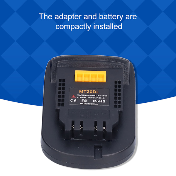 Batteriadapter Dock Power Mount Connector ABS Skal Batterier Konverteringsverktyg MT20DL