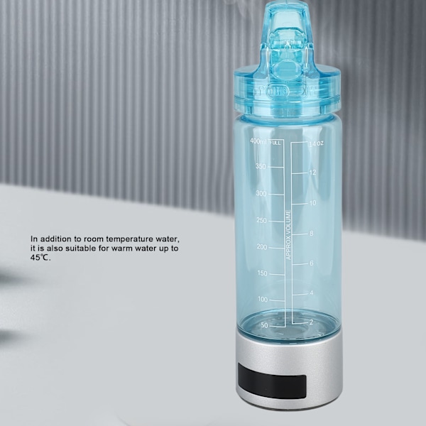 400ML Vattenflaska med Väte och Spruta USB Uppladdningsbar Portabel Vätevattengenerator Väteberikat Vattenglas