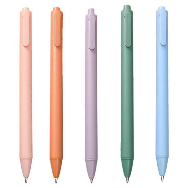Snabbtorkande bläckpennor, infällbar design 0,5 mm fin spets gelbläckpennor för kontors- och skolmaterial, mjukt grepp (Macaron-färger)