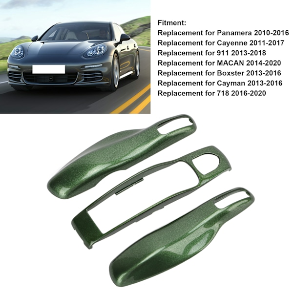Nyckelskyddsöverdrag för Panamera Cayenne MACAN Boxster Cayman 911 718Grön