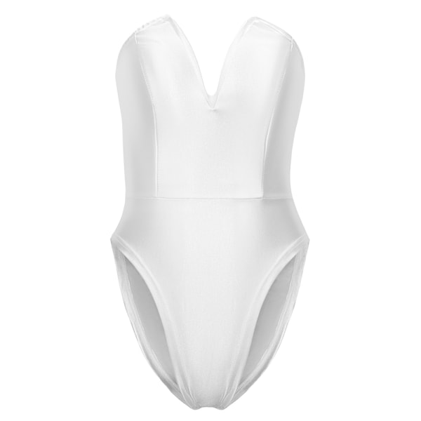 Strapless Tube Bodysuit Top Ärmlös Leotard Jumpsuit