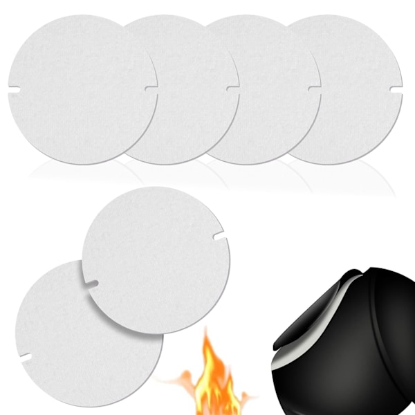 6-pack Flam Seal spisrörsförseglingar, 155 mm spisrörsförsegling platt tätning värmebeständig upp till 1200°C, rörförsegling för kapning till storlek för spisrör