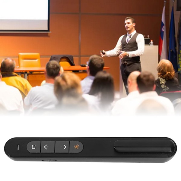 Trådlös presentatör fjärrkontroll presentationsklick pekare bärbar PPT klicker för klassrumskontor