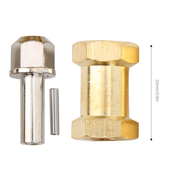 4 st RC mässingskontakt tillbehör för 1/10 fjärrstyrd bil enkel installation gyllene 20 mm