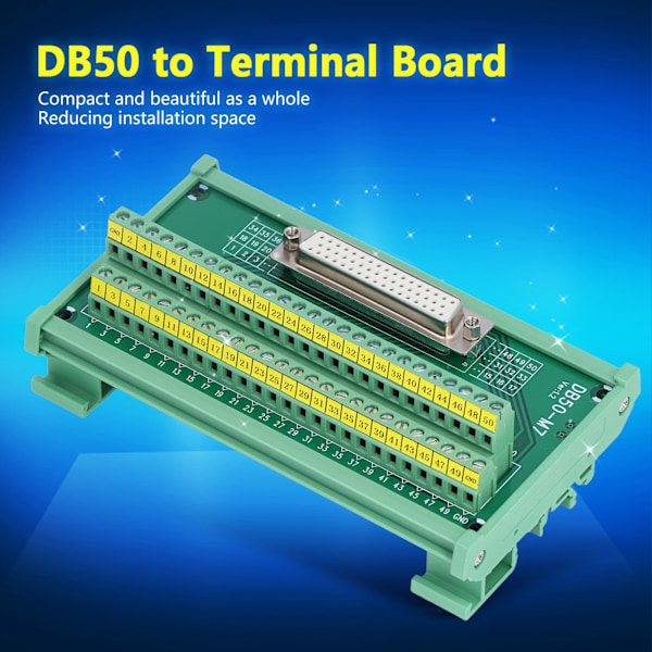 DB50 till Terminalanslutningsadapterplatta PCB-kort Rakt Hon DC60V DB50‑M7