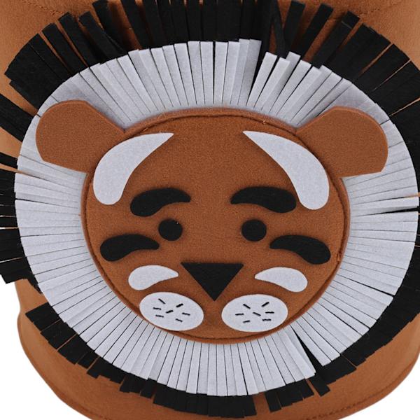 Bomulls tvättkorg tjocknad tecknad djur barnleksaker hushållsavfall smutsiga kläder förvaringshink 30x27cm Tiger Face