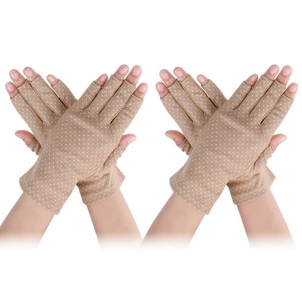 Anti-UV fingerlösa handskar Dam solskyddshandskar Cykelhandskar Ridhandskar Dam halkfria solskyddshandskar Sommar utomhuskörning
