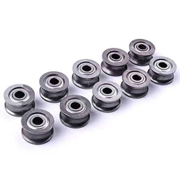 Djupt spårade kullager, U624ZZ4 20-pack metallförseglade kullager U-formade kabelstyrningar 4 x 13 x 7 mm