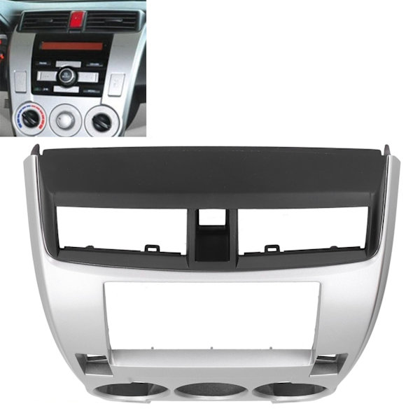 2Din Stereo Radio Fascia DVD Audio Navigation Panel Ram Silver Passar för Honda City 2008-2013