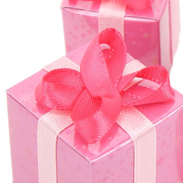 3 st Mini Boxar Prydnader Söt Stil 1/12 Skala DIY Pappersmaterial Julpaket Figur Set för Semester Dekoration