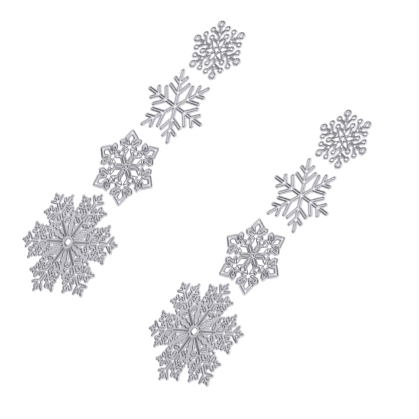 Jul Metall Scrapbooking Snöflingor Stansar, Tunn Stans för Exakt Korttillverkning & Prägling, Elegant Silver Snöflinga Design för Vinter