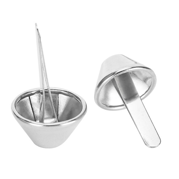 200 st platta fötter nitar silver DIY läder bagage väskor handväskor hantverkstillbehör 12mm
