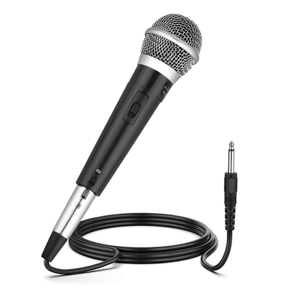Trådlösa dynamiska mikrofoner, professionella handhållna mikrofoner med 10ft kabel med 1/4\" mikrofonuttag för sång, tal, bröllop, scen