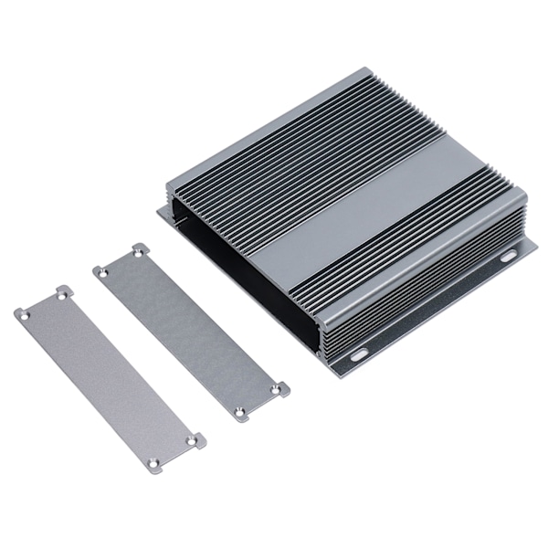 Elektrisk låda i aluminiumlegering för projekt, integrerat hölje, 31x143x130mm, mattgrå