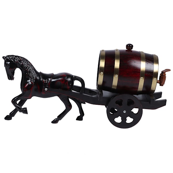 1,5L Mini Bärbar Ekmjölksfat Keg Hästvagn Ornament Brygg Utrustning