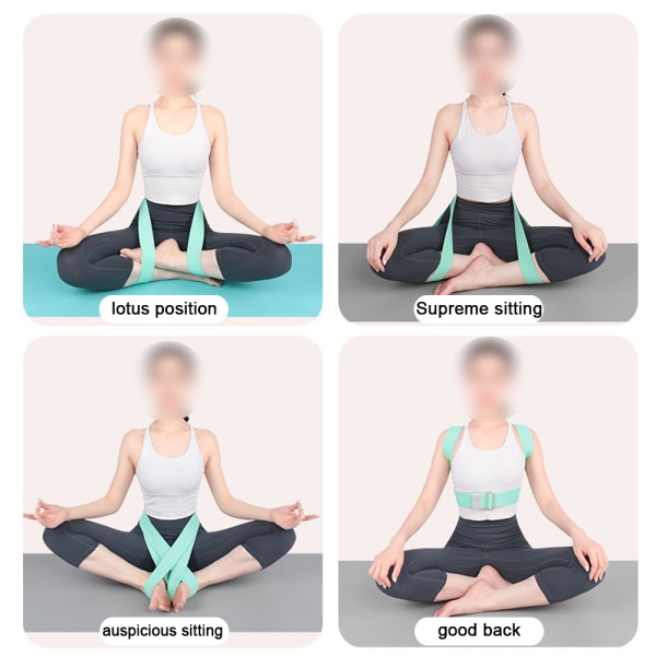 Meditation Säkerhetsbälte Healthy Posture Support Strap för