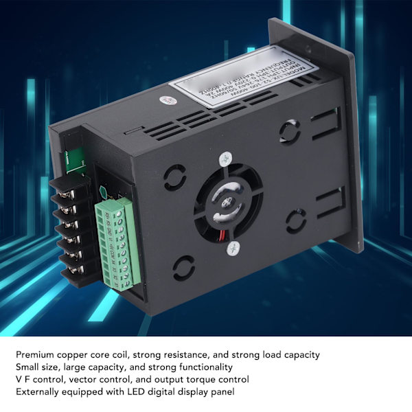 Mini Motor VFD Inverter Enfas 176-264V Ingång till 3-fas 0-220V Utmatning Frekvensomvandlare Styrenhet 400W