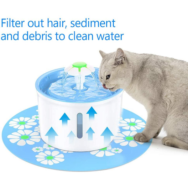 6-pack ersättningsfilter för blomfontän för dricksfontän för katter och hundar med harts och aktivt kol för