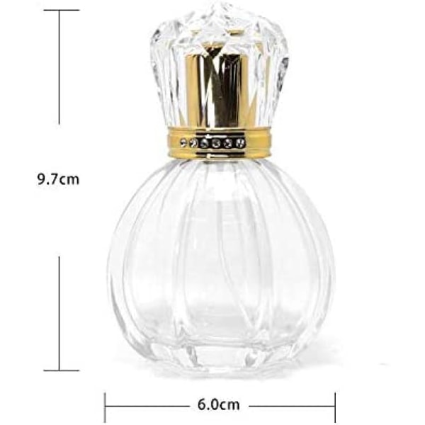 Tomma påfyllningsbara parfymflaskor av glas med dimspruta, 50 ml