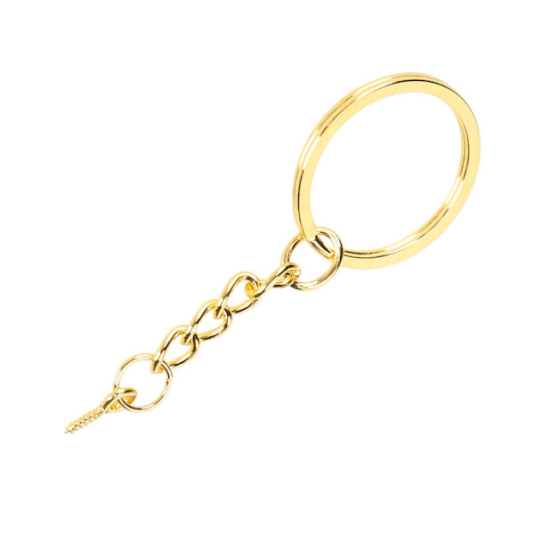 10 st nyckelringar i legering med skruvögla, gör-det-själv-tillbehör, guld, 25 mm