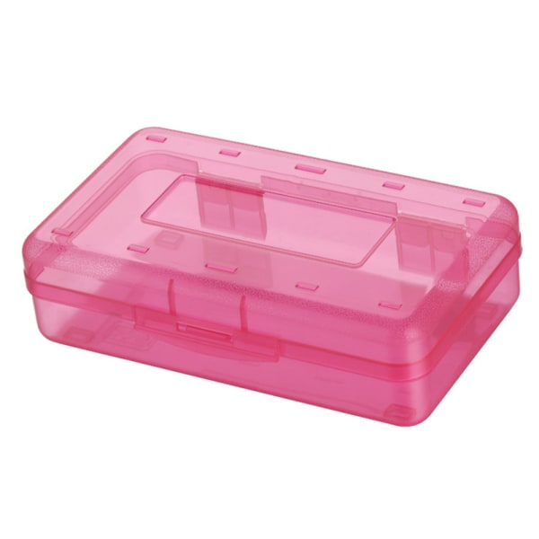 1-pack Plast Pencil Box Pencil Clear Boxes med lock staplingsbar