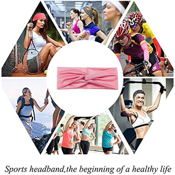 Yoga mjukt och stretchigt pannband för sportmode för kvinnor i tonåringar G B1+2+3+4+5+6