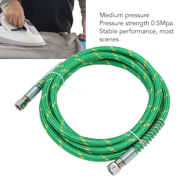Mellantryck ångaslang Professionell 0,7Mpa Hög styrka Flexibel Silikongummi Ångrör 9,8ft Grön
