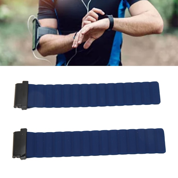 Magnetisk klockarmband Snabbkoppling för Amazfit Falcon Silikonklockarmband för Garmin Fenix 7/6/5 Mörkblå