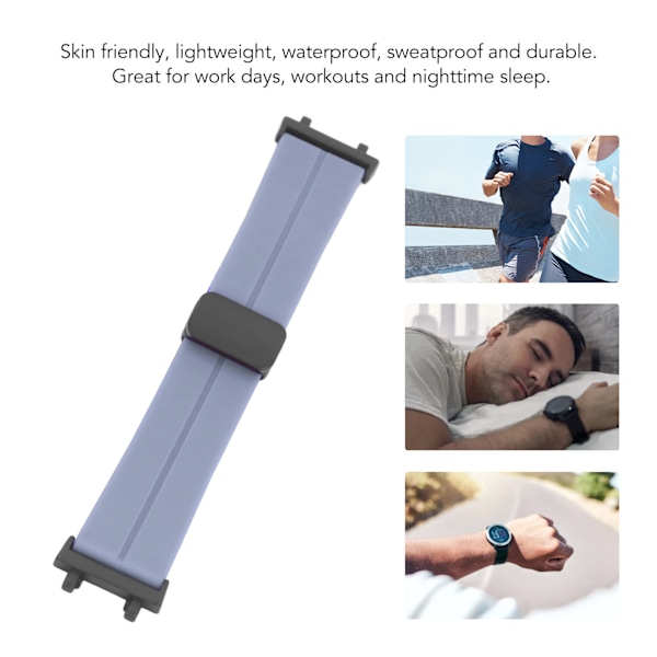 Silikonarmband för Amazfit T Rex 2 Snabbfäste Magnetiskt Vikspänne Armband för Träning Grå