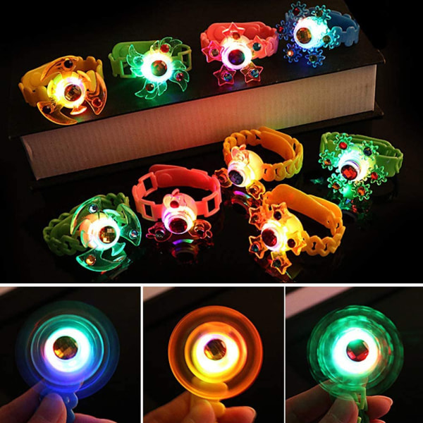 12 st LED Glow Toys Party Favors LED Blinkande Ljus Armband