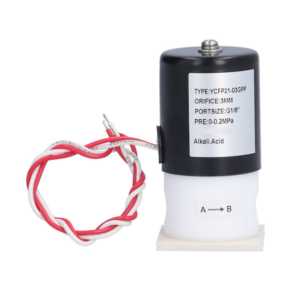 Solenoidventil DC AC Värmeavledning Syror Alkalier Resistens Stark Bas Solenoidventil för Industri AC220V