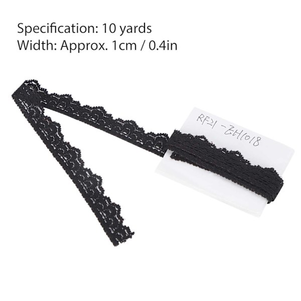 Spetsband Enkelsidig Våg Presentförpackning Dekorativ Kant Sytillbehör 1 cm Bredd 10 Yards Lång