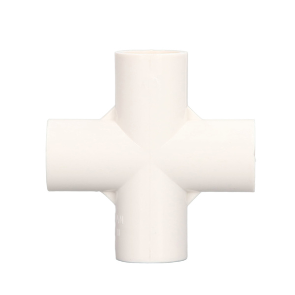 10 st PVC-rörkoppling 20 mm 5-vägs rät vinkel 3-dimensionell armbågsrörkontakt för möbler Vit