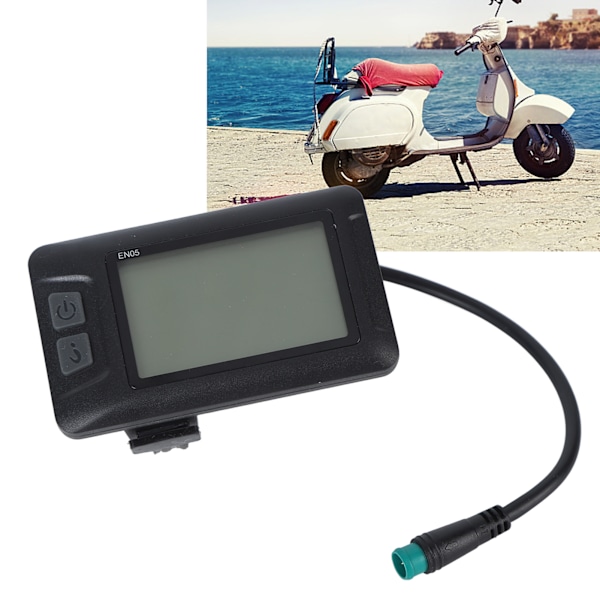 24V 36V 48V Elektrisk Cykel LCD-Display Universell Cykeldisplaymätare med 5-stiftskontakt för Elcykel Scooter