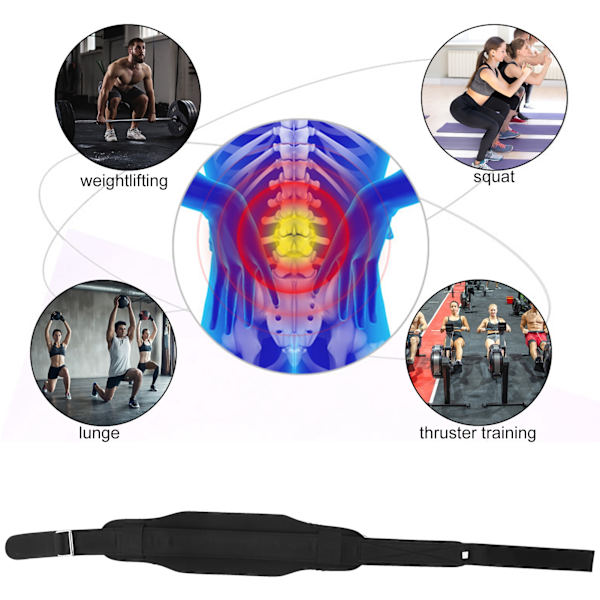 Nylon Viktbälte Fitness Styrketräning Knäböj Träning Bodybuilding Midjestöd
