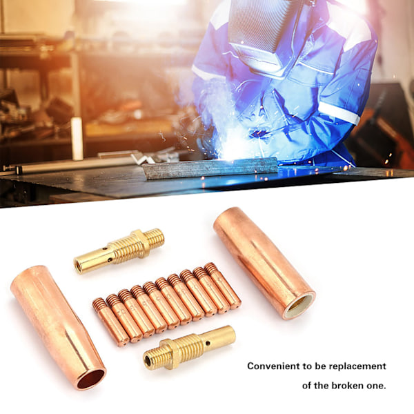 14 st/set Munstycke Diffusor Spets Kit för Tweco MIG Svets Pistol