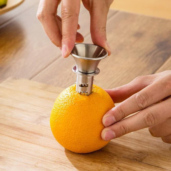 Rostfri citruspress med pip för juice, manuell press, citronpress