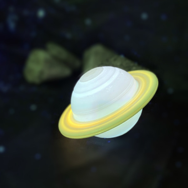 LED Planet Nattlampa Ögonskydd Mars Form Dekorativ Födelsedagspresent Sänglampa för Barn Sovrum Kontor 13cm/5.1in 3D Tryckt Fjärrkontroll