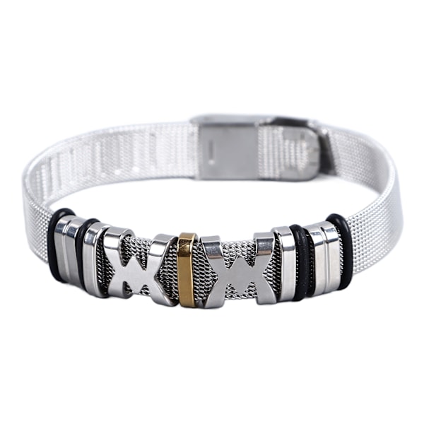 Rostfritt stål mesh armband armband män fashionabla utsökta armband smycken tillbehör för dejting fest